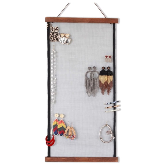 Earring Organizer Wall Monut, Display Hanging Jewelry Organizer for Studs Dangle Earrings and Necklaces Holder Rack for Women Girl Gift