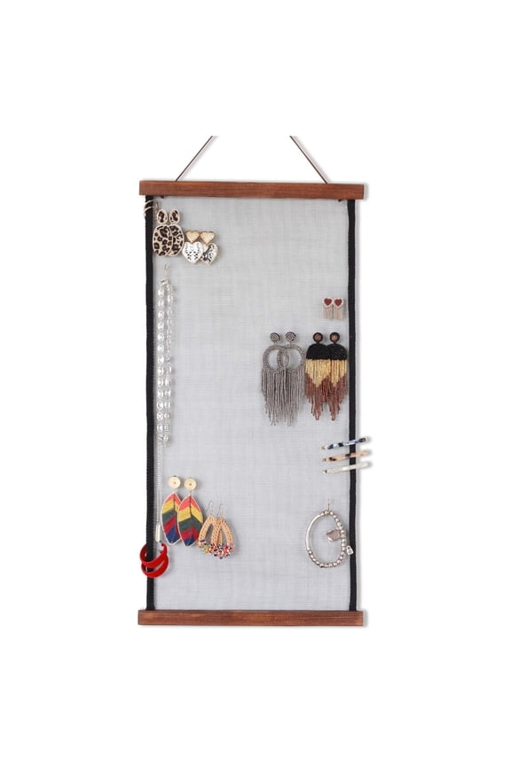Earring Organizer Wall Monut, Display Hanging Jewelry Organizer for Studs Dangle Earrings and Necklaces Holder Rack for Women Girl Gift