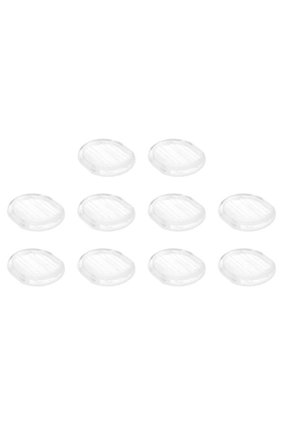 Earring Pads, 50pack Silicone Clip-on Earring Backs, Comfort Clip-On Earrings Cushions (Clear,10x9mm)