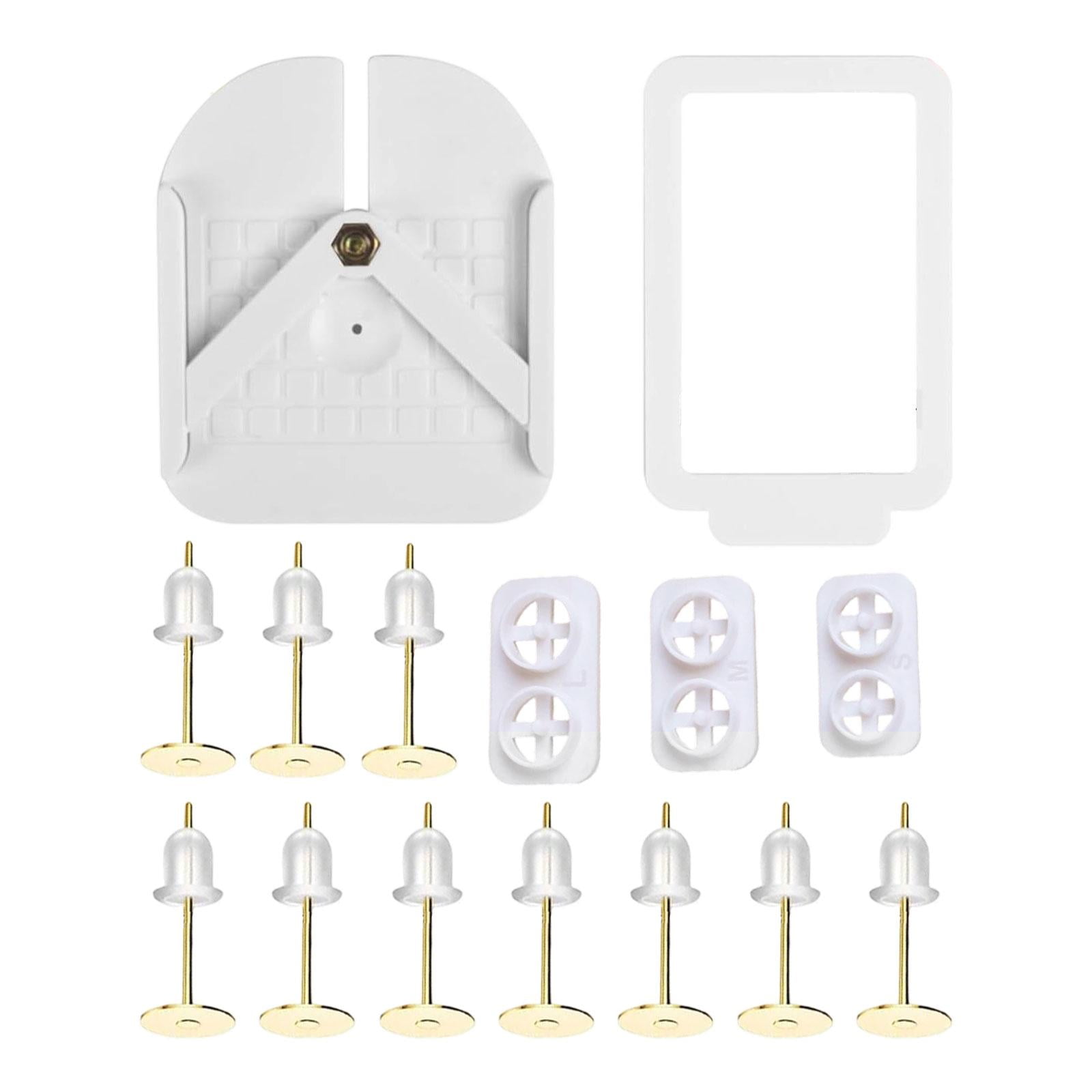 Earring Post Setter Polymer Clay Stud Positioning Tool Jewelry Making Supplies Portable for Craft Enthusiasts