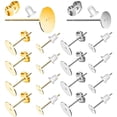 thumbnail image 1 of Earring Posts and Backs, 500Pcs Hypoallergenic Earring Studs for Jewelry Making with Butterfly Earring Backs and Rubber Bullet Earring Backs (4mm, 6mm), 1 of 5