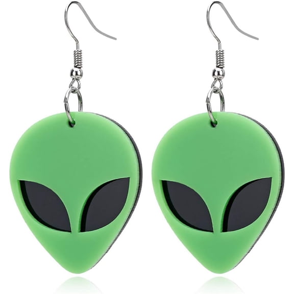 Earring Professional Grade Earrings Jewelry UFO Space Earrings Space Jewelry (Green)[i827]