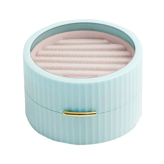 Earring Ring Storage Box Jewelry Storage Supplies Blue,1X Storage Box,Home Jewelry Earrings Ring Display Stand Large Capacity Jewelry Storage Box