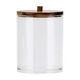 thumbnail image 1 of Earring Storage Box Dispenser For Cotton Ball Cotton Swab Cotton Round Pads Floss - 10OZ Clear Plastic Jar Set For Bathroom Canister Storage Organization, 1 of 3