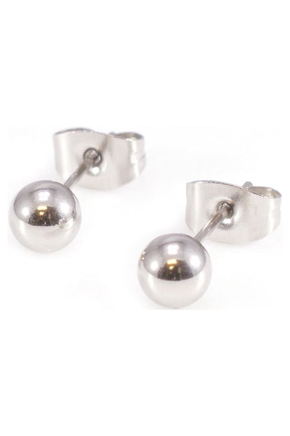Earring Stud Sold by Pair. Surgical Steel with Ball End. 22G