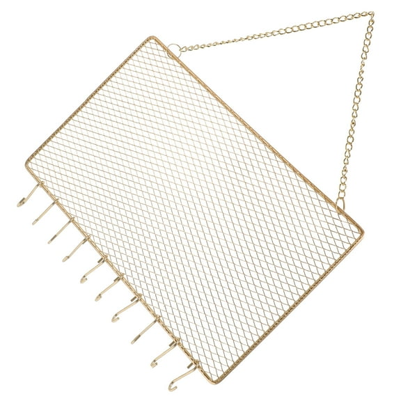 Earring Wall Holder Hanging Jewelry Storage Organizer Metal Jewelry Bracelets Rack with Hooks