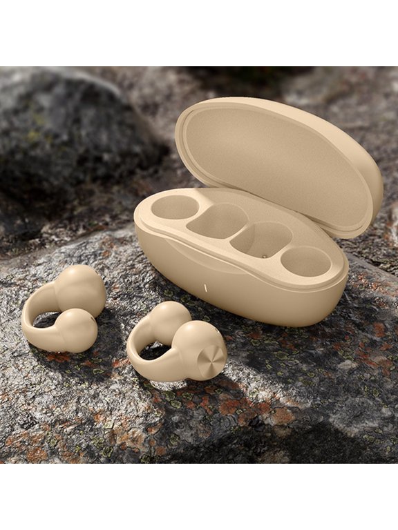 Earring Wireless Earbuds - 3.54x2.76x1.4in Bluetooth 5.3 Open Ear Headphones, Clip On Design For Running And Gym, 10H Playtime With Charging Case, Secure Fit For Men And Women