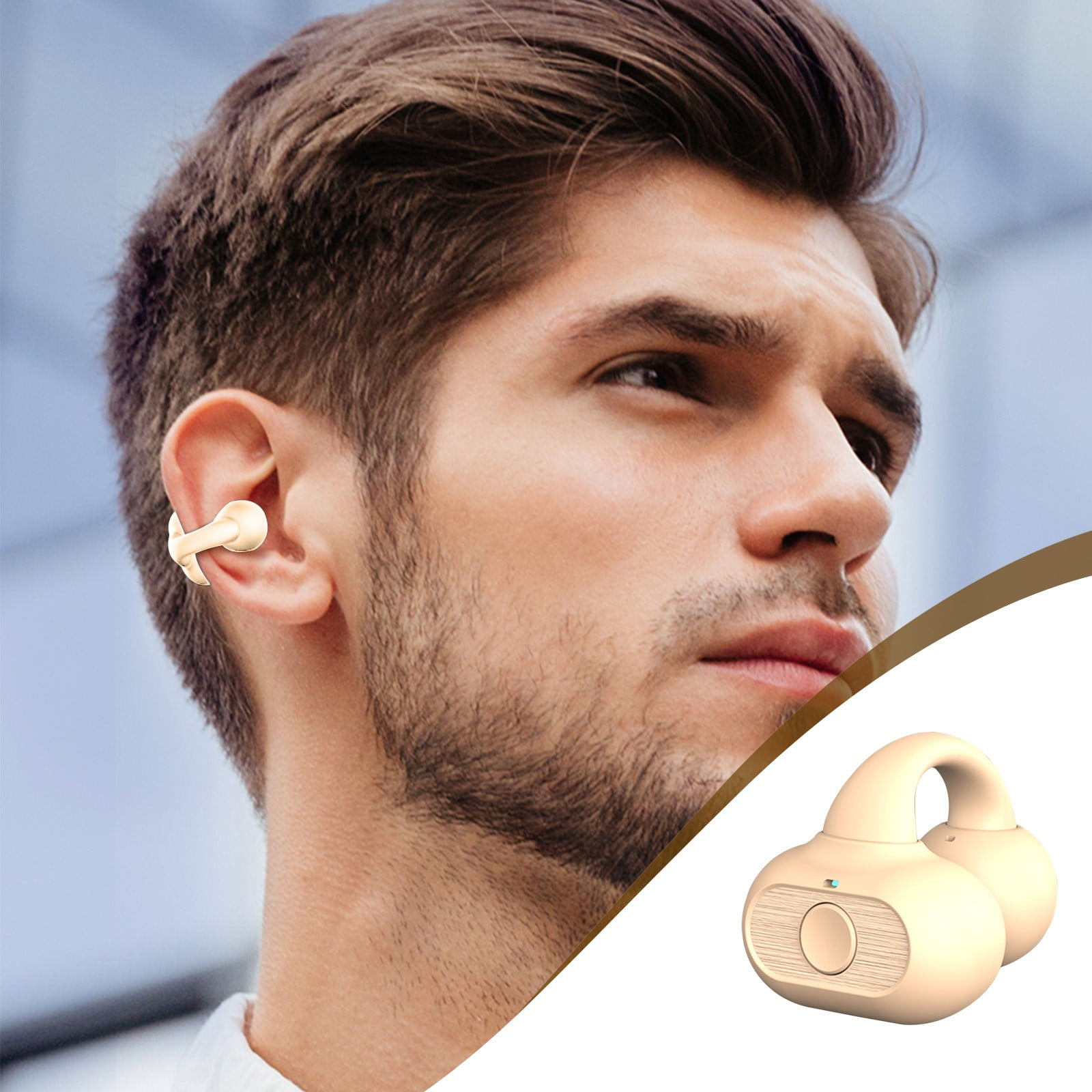 Earring Wireless Earbuds Bluetooth 53 Long Duration Playback Open Ear Headphones For Menwomen 5074