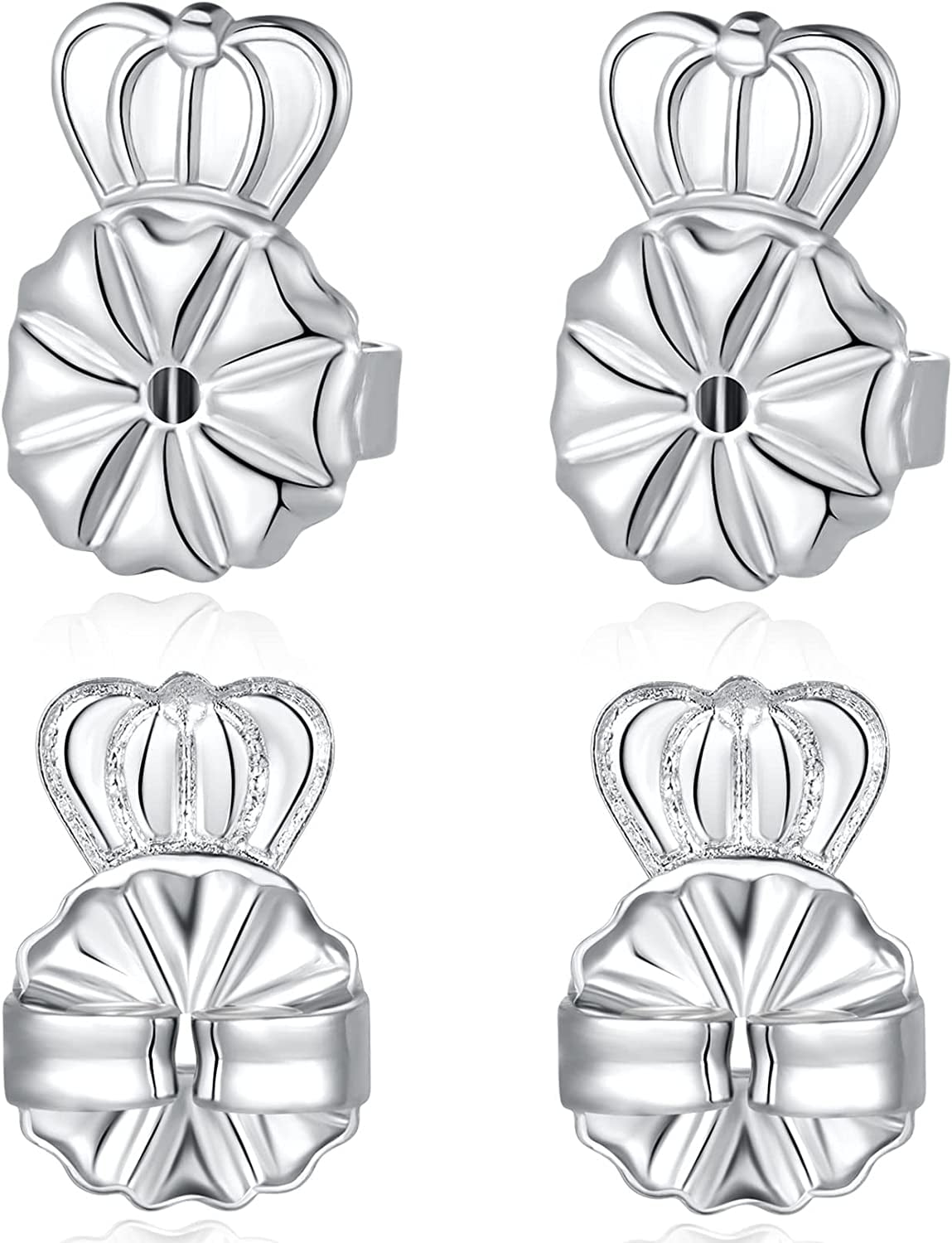 Earrings Backs for Droopy Ears Lifters 18k Flat Locking Earing Backing