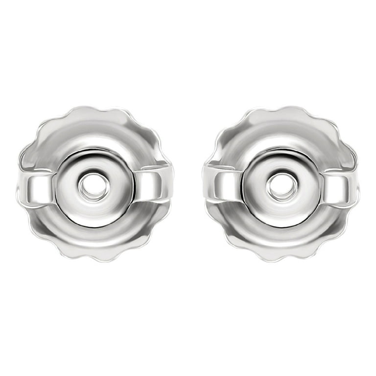 Screw-Back Earring Backs White Gold Regular