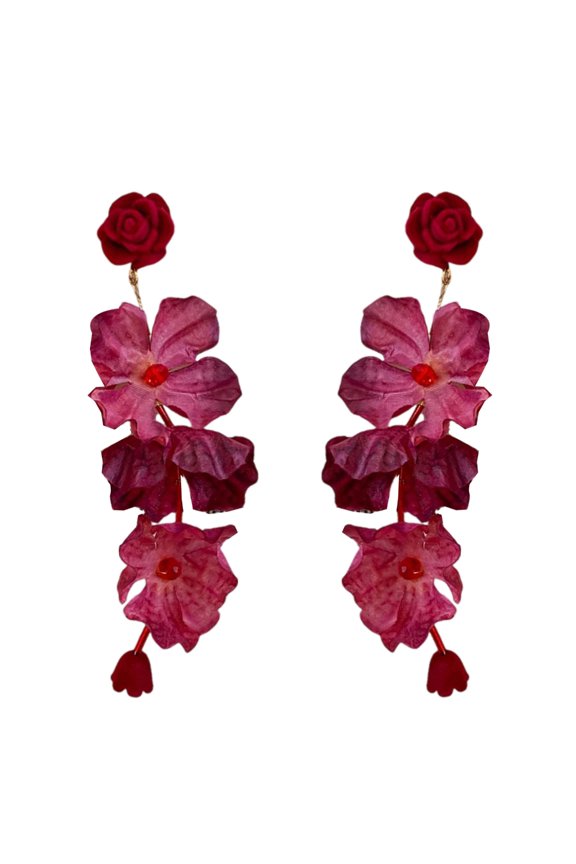 Earrings Ear Jewelry Flower Studs Earrings Unique Ear Pendant Silver Texture Ear Pin for Fashion Lover