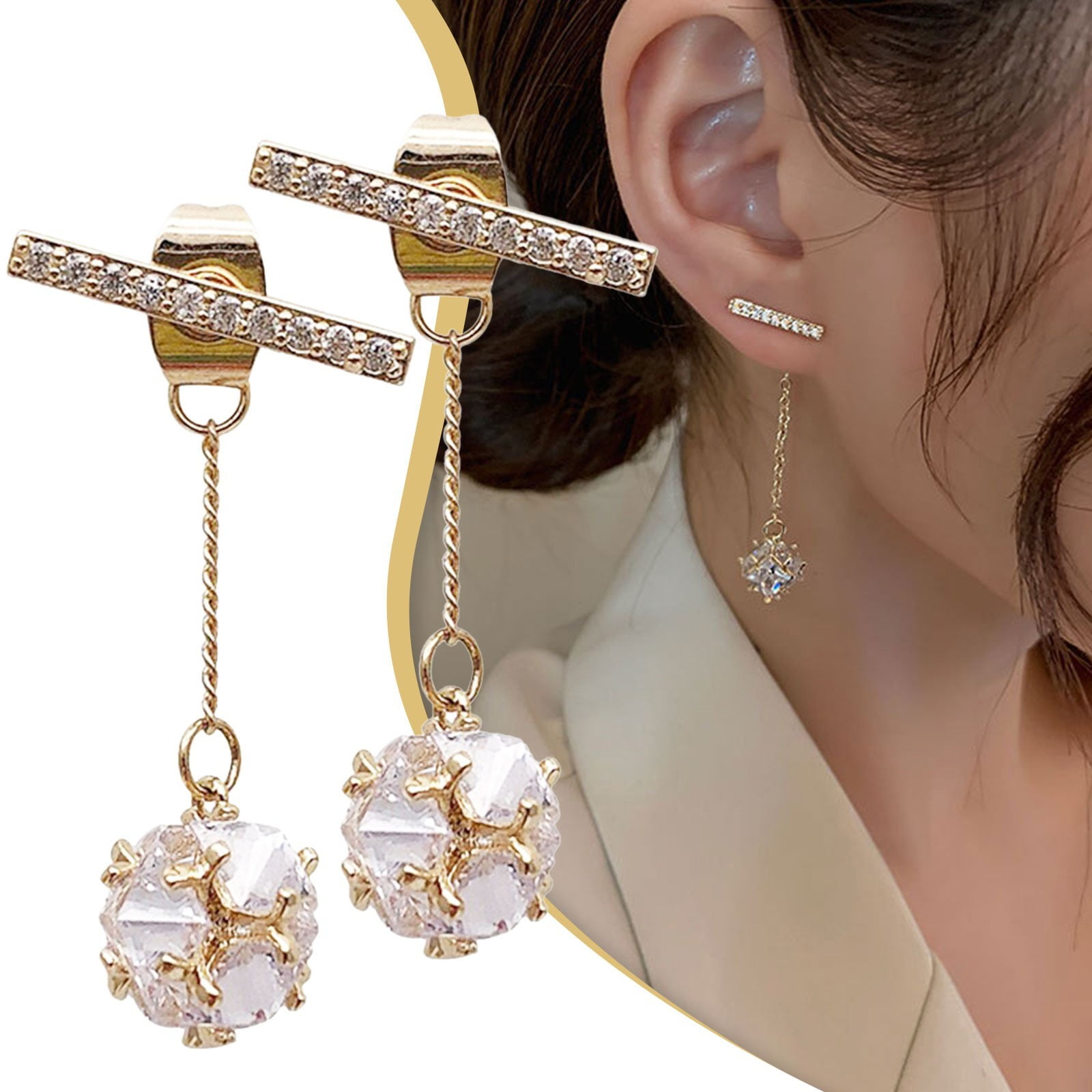 Round face suitable earrings best sale