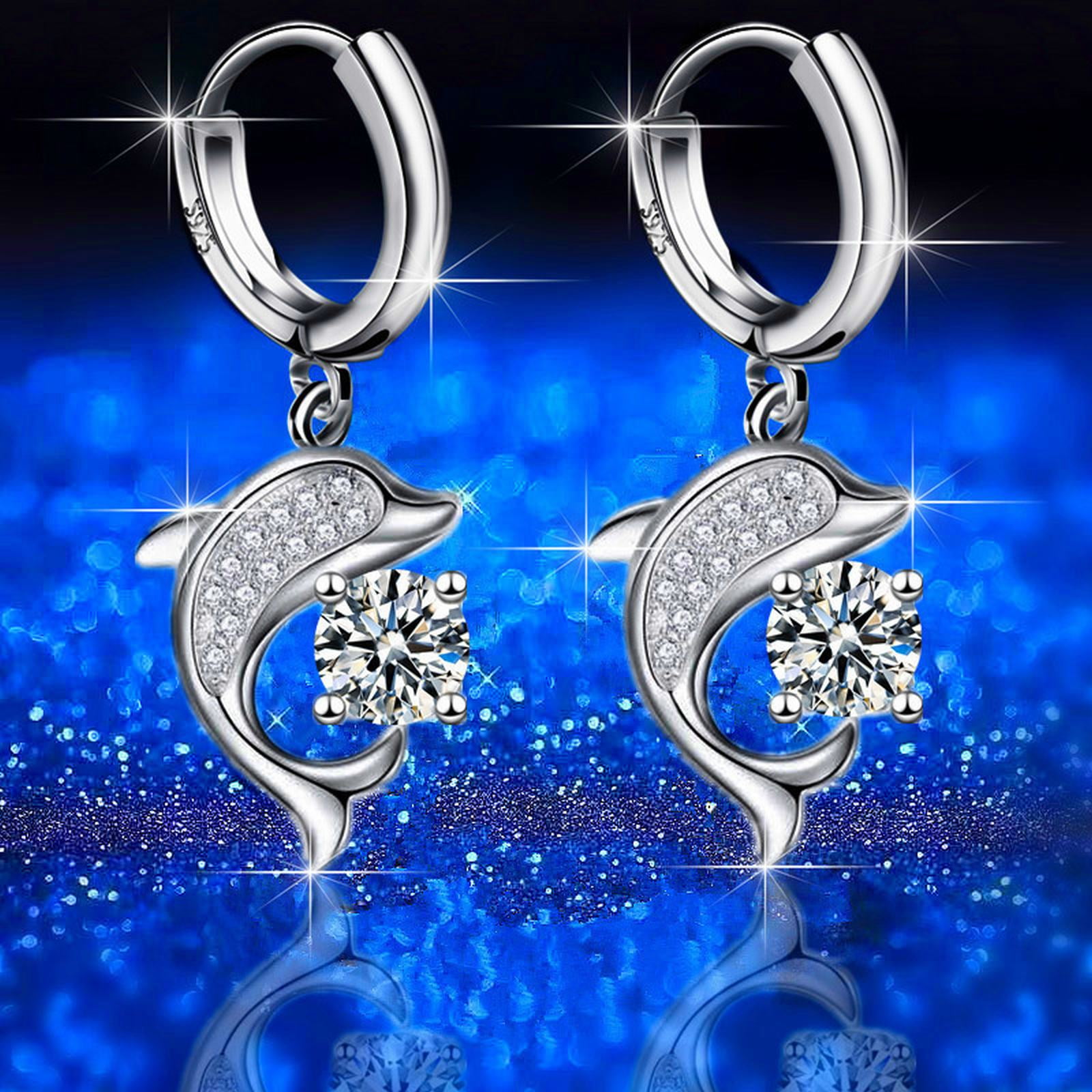 Dolphin shop shaped earrings