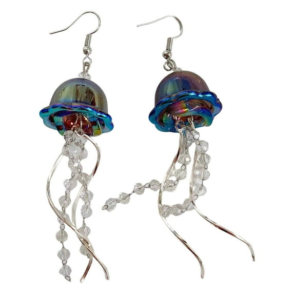 Earrings For Women Clear Resin Dangling Drop Earrings Handmade Boho Transparent Fringe Statement Jewelry