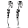 thumbnail image 1 of Earrings Rings Cheater Plug Skull Fake Taper  Surgical Steel 16g Sold as pair, 1 of 1