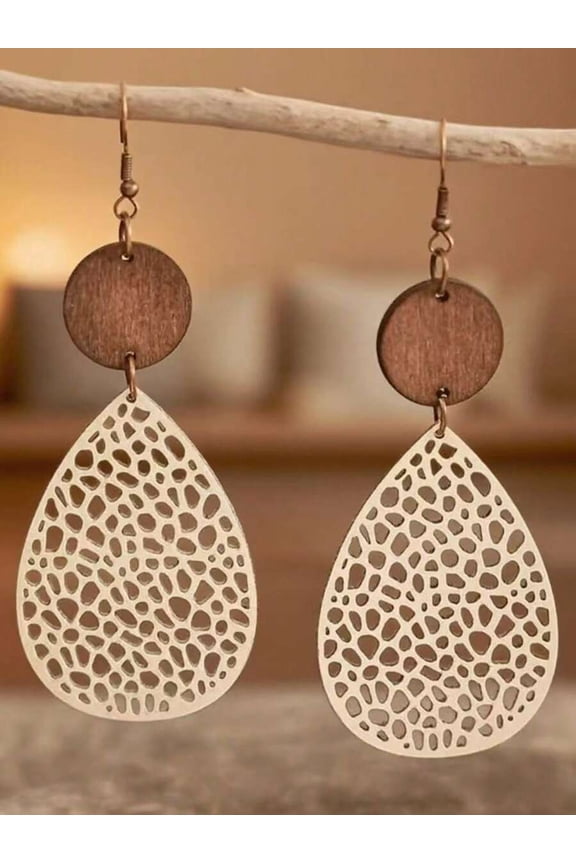 Earrings With Hollow Spiderweb Pattern Multicolor