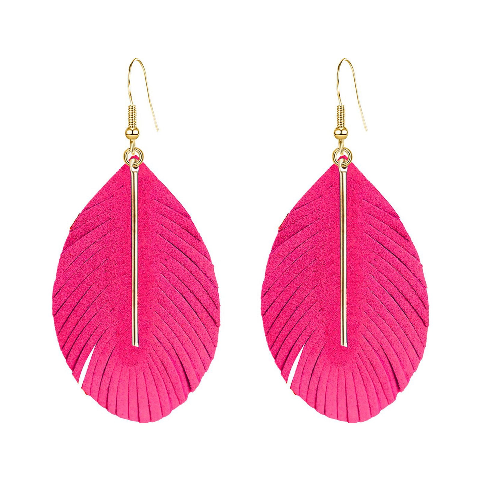 Buy Fida Ethnic Traditional Gold Pink & Black Beaded Wedding Drop Earrings  For Women(OAW21FIJE19) Online