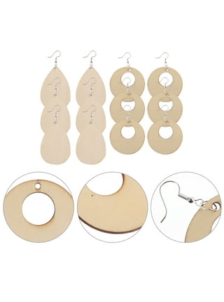 Wooden Earring Blanks, 10, 50 or 100 Pcs, Wooden Circle Earring Supplies,  Circle Earring Shapes, Circle Earring Blanks, Circle Cut Out 