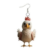 MIAMEWOM Earrings for Women Acrylic Charm Cute Chicken Hen Rooster Earrings Drop Dangle Jewelry For Women Girls Funny Party Gifts