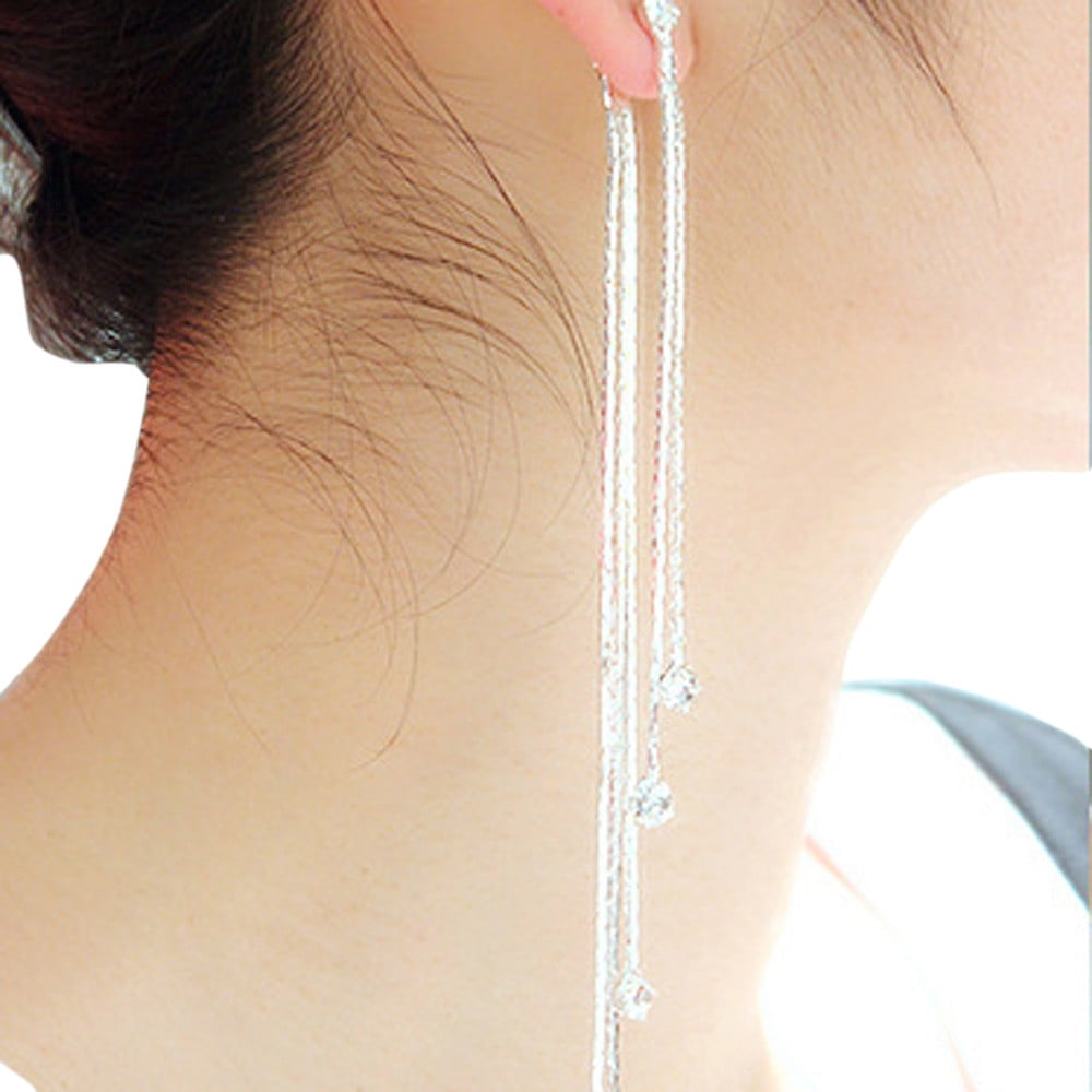 New Rose Gold Plated Fancy Long Chain Tassel Butterfly Dangle Earrings For  Girls | Girls earrings, Stainless steel earrings, Dangle earrings