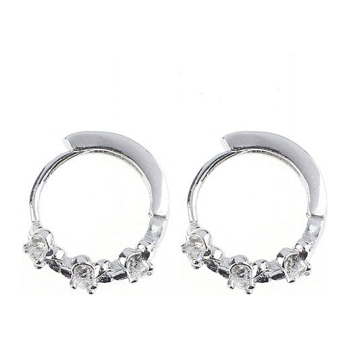 Earrings for Women Stud Earrings Plated Crystal Flower Women Silver Fashion Rhinestone Earrings Hoop Earrings Jewelry Mothers Day Graduation Gifts