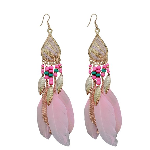 Earrings for Women Vintage Boho Feather Earrings Western Long Feather Earrings Earrings Bohemian Jewelry for Women