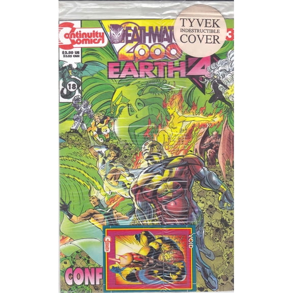 Earth 4 Deathwatch 2000 #3E (with card) VF ; Continuity Comic Book