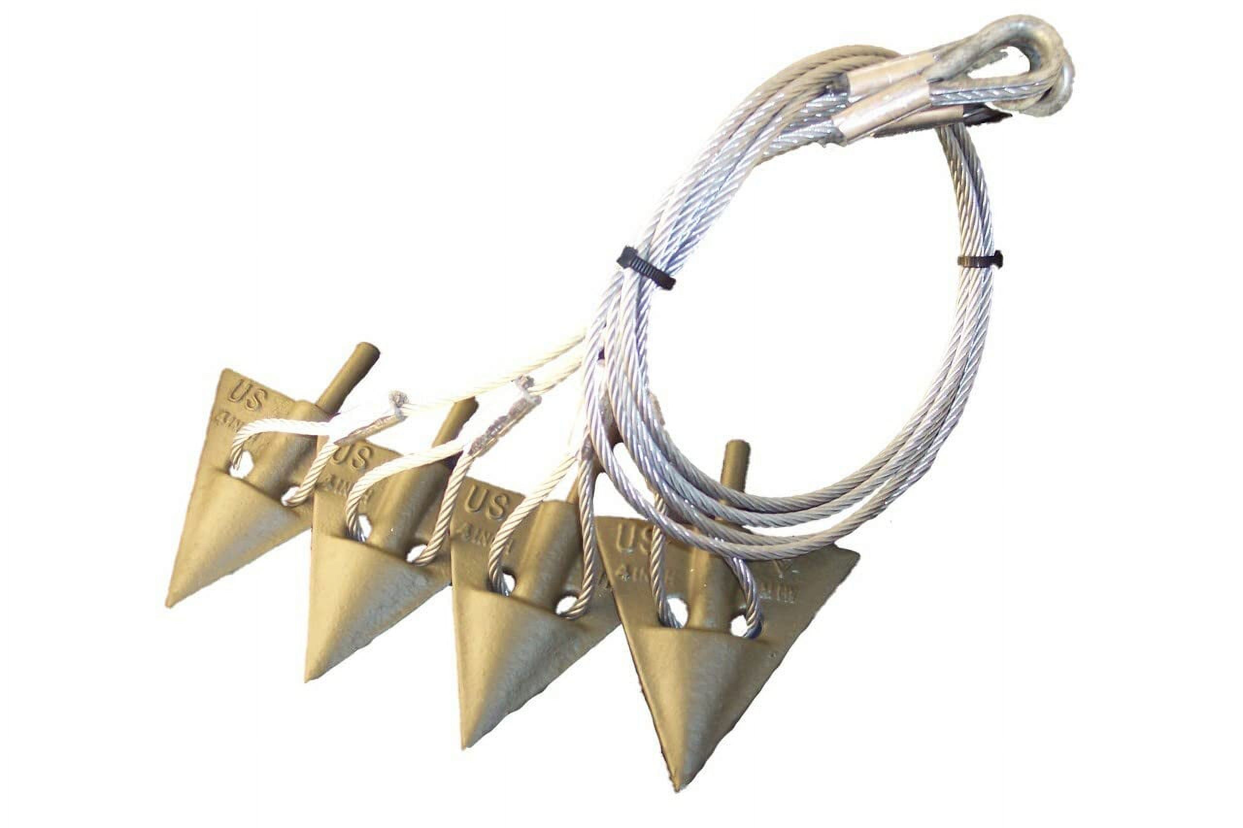 Earth Anchor (4 Anchor Set) W/3/16'' Cable AssemblyNo Drive Rod