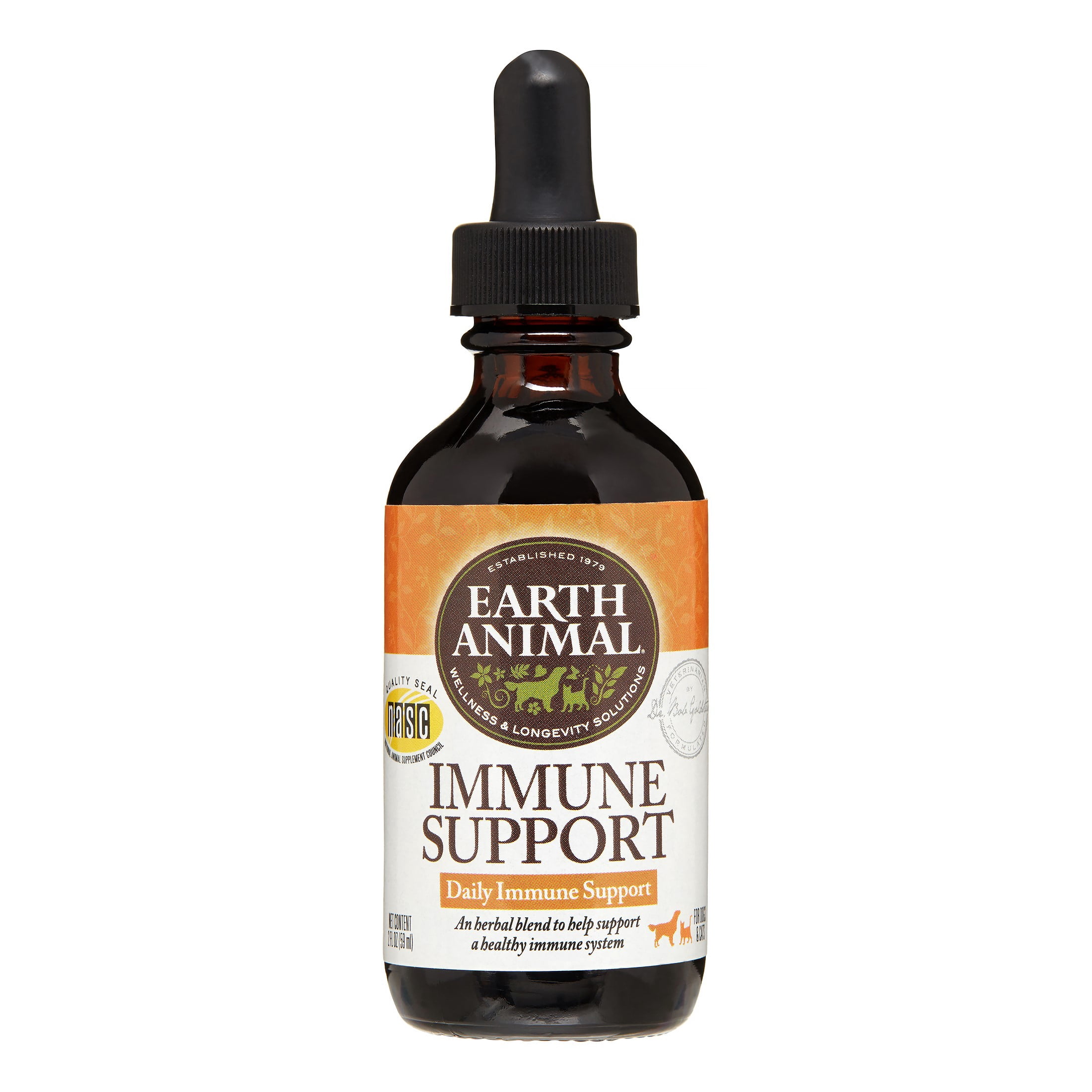 Earth Animal Immune Support Organic Herbal Dog & Cat Supplement, 2 Fl Oz