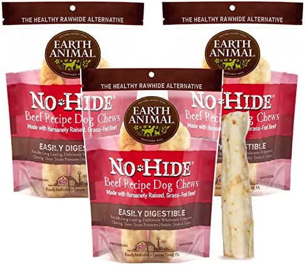 Earth Animal NoHide Medium Flavored Rolls Natural Rawhide Alternative Dog Chew Treat for Medium
