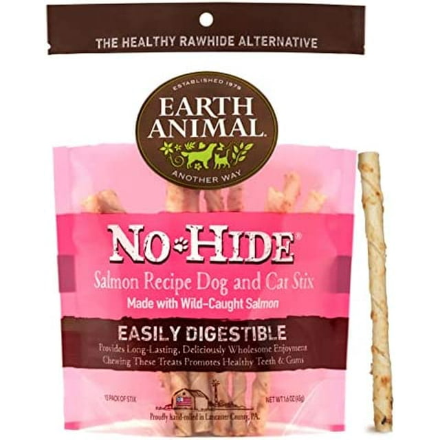 Earth Animal NoHide Stix Flavored Rolls Natural Rawhide Alternative