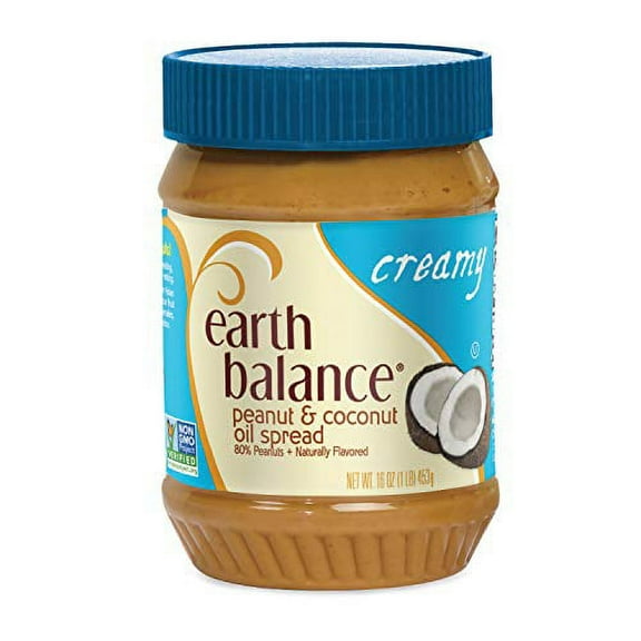 Earth Balance Creamy Coconut & Peanut Spread, 16 oz, (Pack of 12)