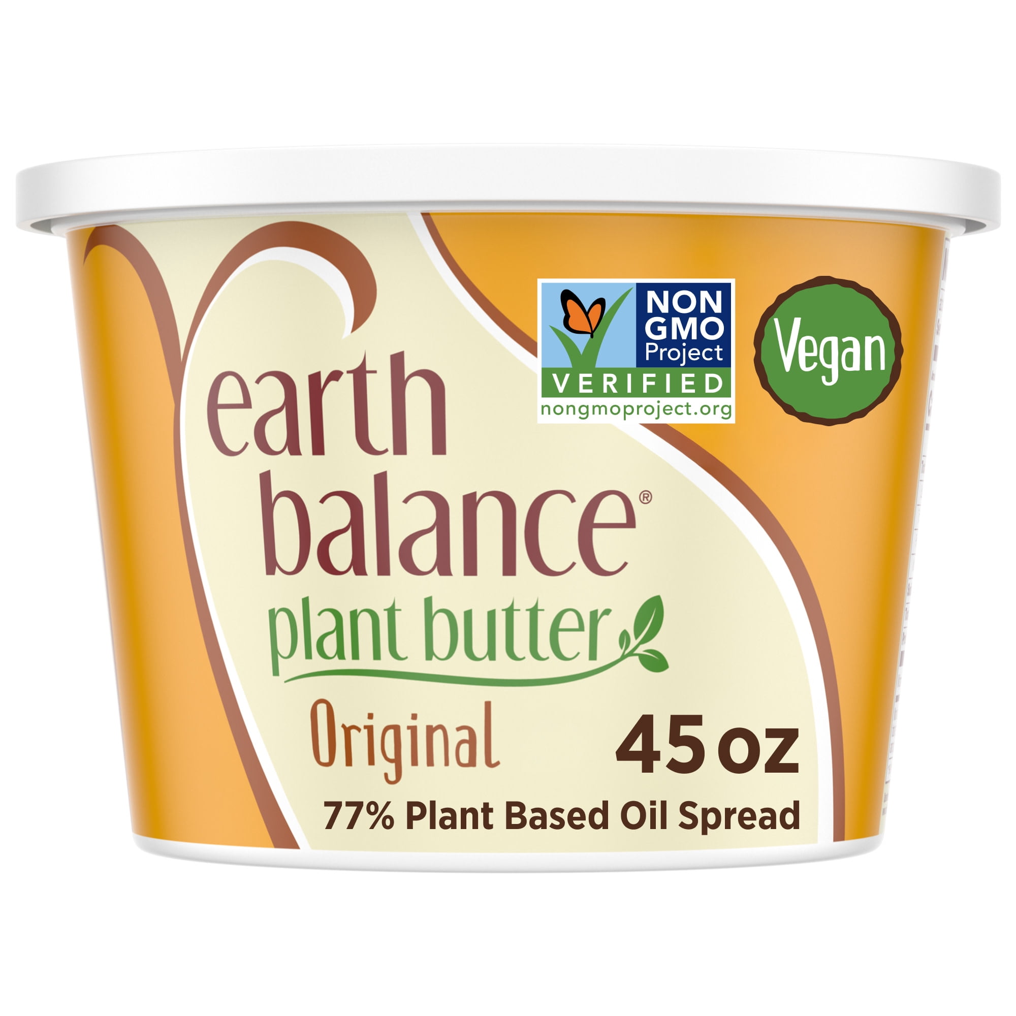 Earth Balance Plant Butter Original Plant Based Oil Spread, 45-oz. Tub