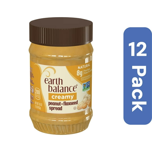 Earth Balance Peanut Butter Creamy Natural 16 oz (Pack Of 12)