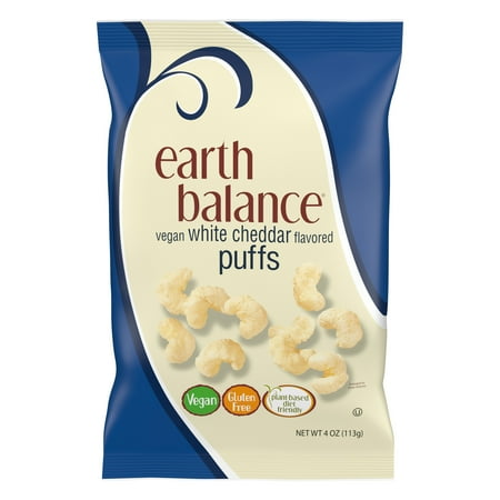 Earth Balance Vegan White Cheddar Flavored Snack Puffs, 4 oz