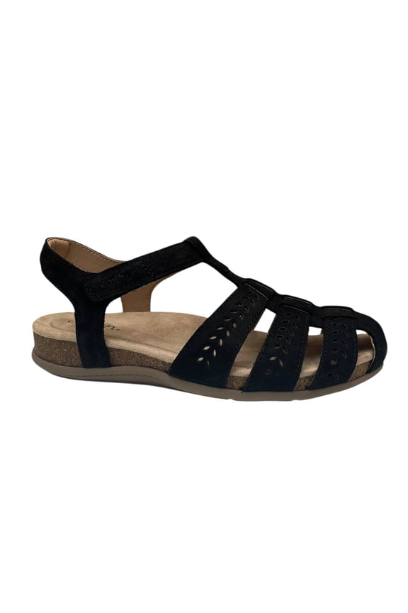 Birdy Women's Leather Fisherman Sandals Size 8 Black-Tan Arch Support