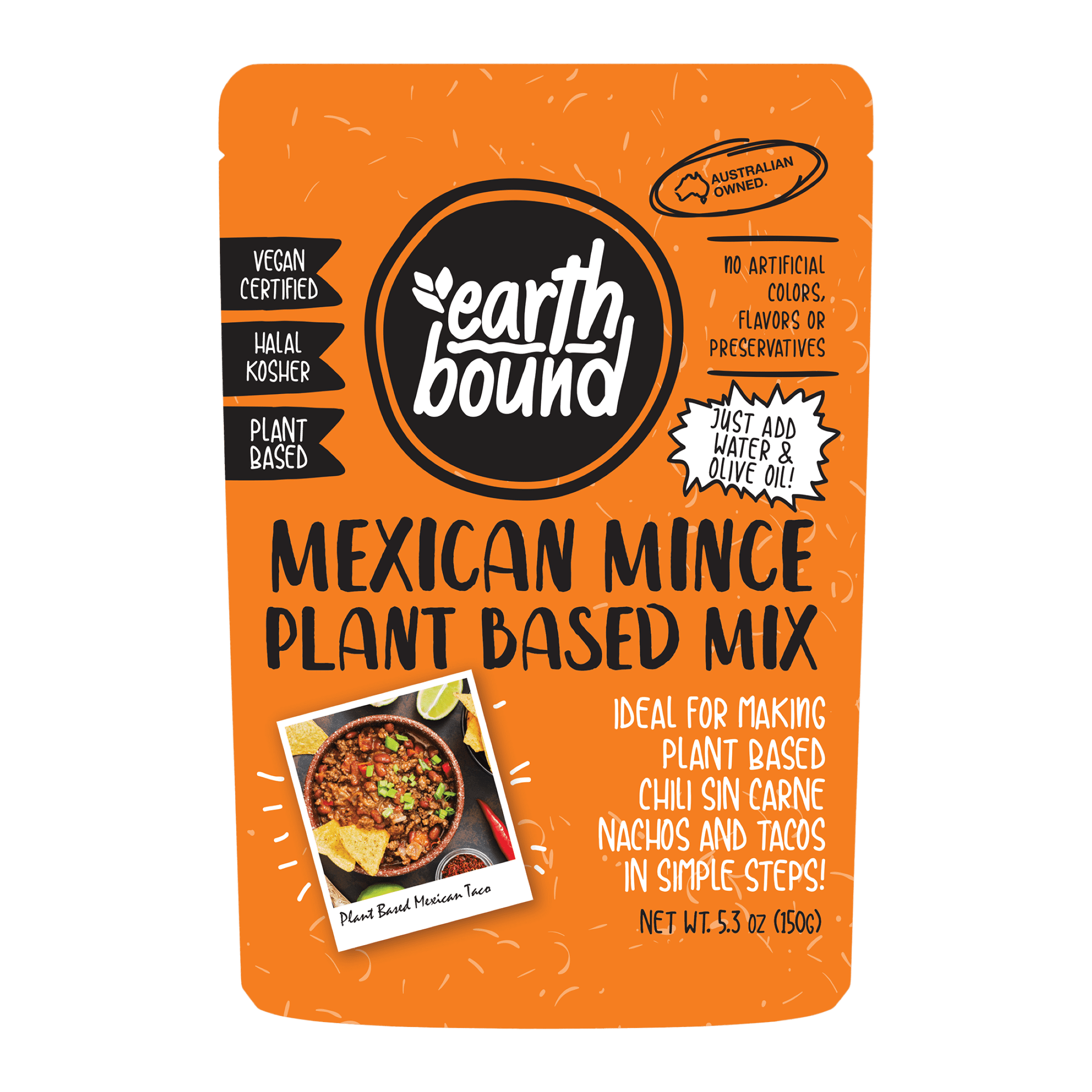 Earth Bound Mexican Mince Plant Based Mix, 5.3 oz