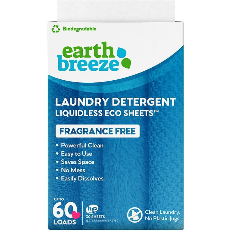 CLEACE Laundry Detergent Sheets Travel Packets (62 Loads, Blueberry Scent,  Individual Packages, 31 Sheets) Biodegradable Liquidless Washing Strips 