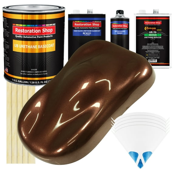 Earth Brown Firemist Gallon URETHANE BASECOAT CLEARCOAT Car Auto Paint Kit