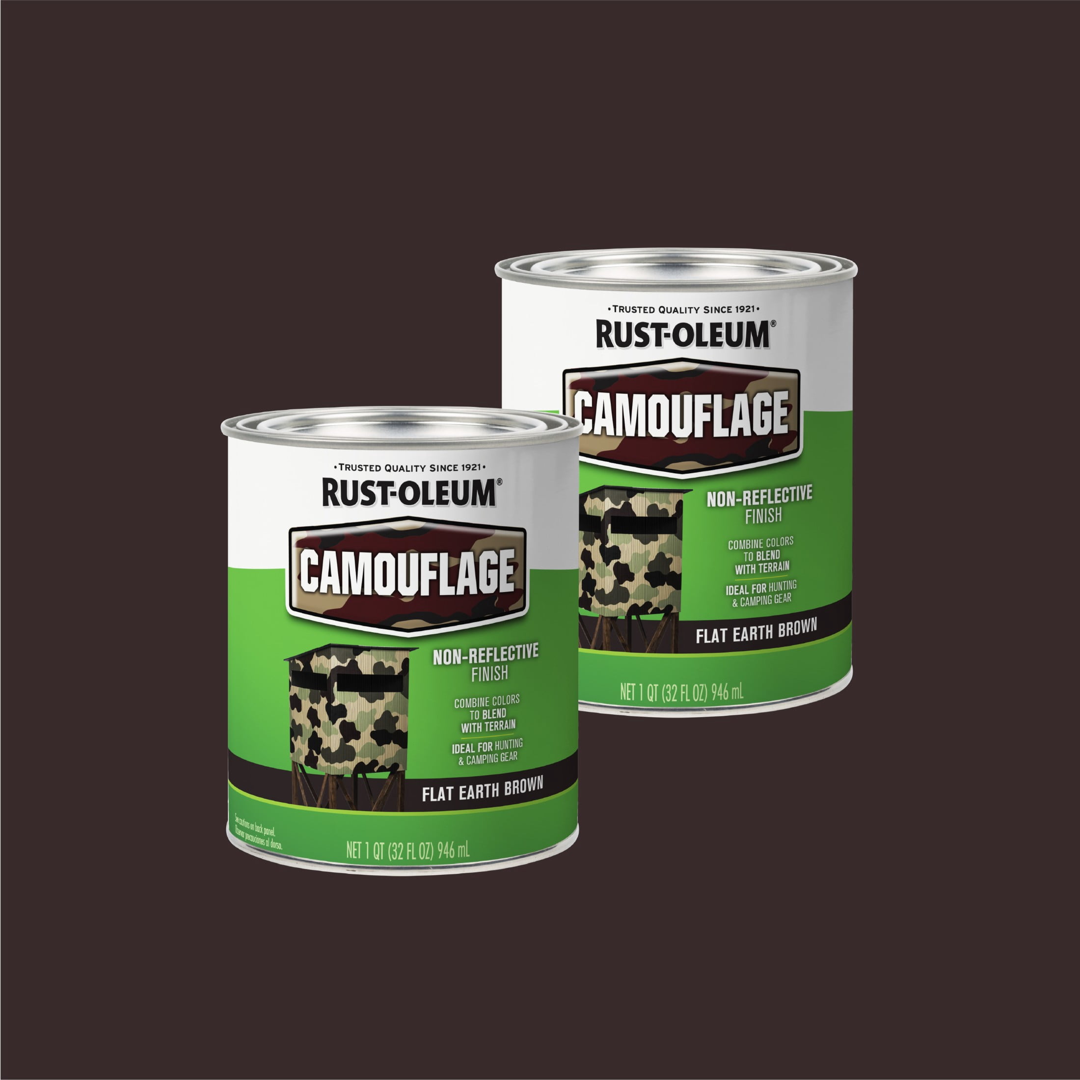 2 Pack, Earth Brown, Rust-Oleum Specialty Camouflage Spray Paint-379559 ...