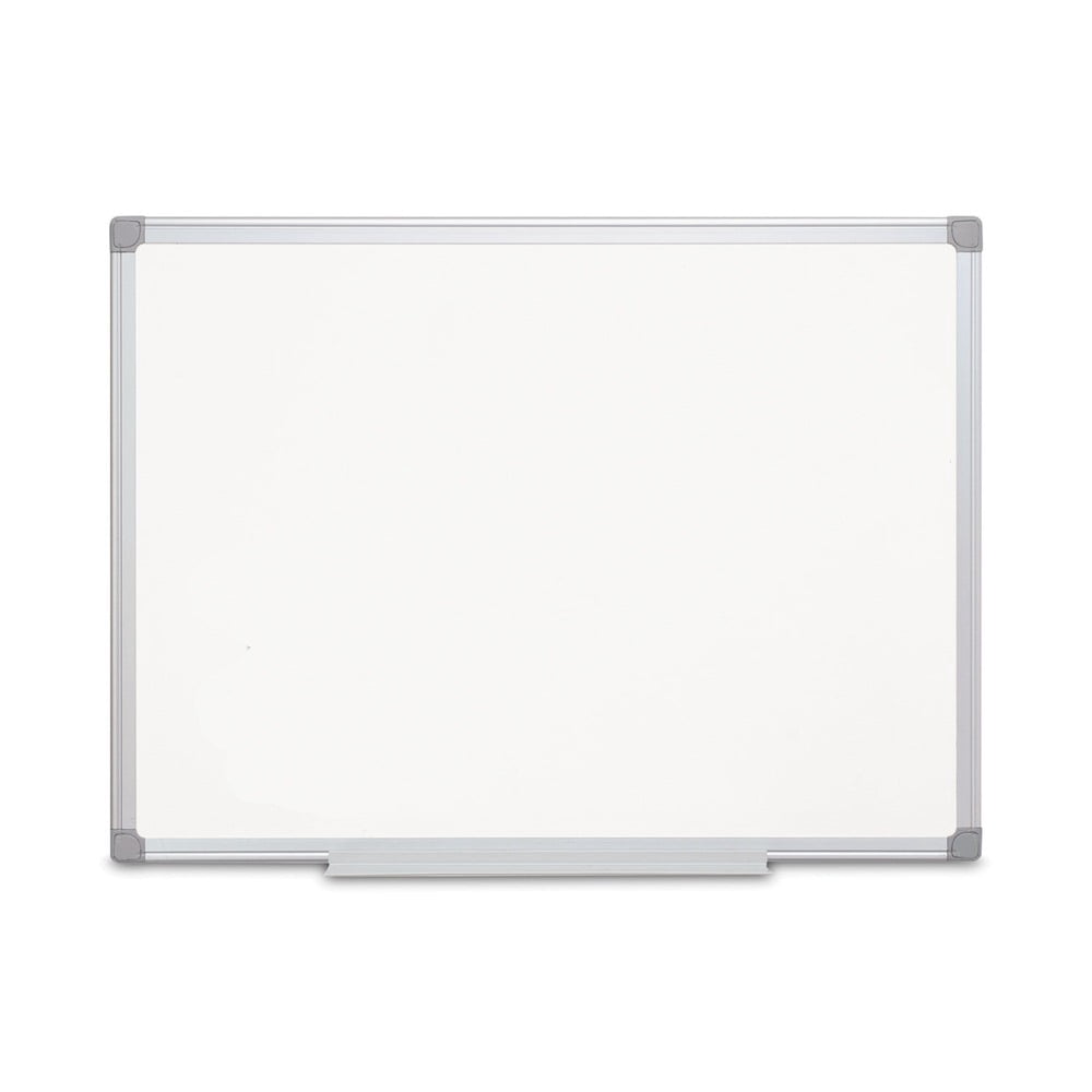 MasterVision CR0620030 Earth Silver 36 in. x 24 in. Easy Clean Magnetic Dry Erase Boards - White Surface/Satin Aluminum Frame