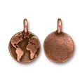 thumbnail image 1 of Earth Charm with Loop 11.6mm Antique Copper Plated, 1 of 2