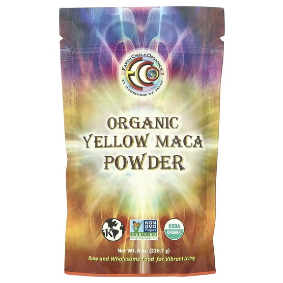 Earth Circle Organics Raw Organic Maca Powder 8 oz (226.7 grams) Pkg