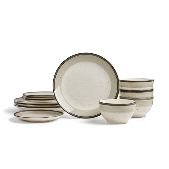 Earth & Clay Harlow 24-Piece Dinnerware Set Earthenware, Beige