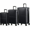 thumbnail image 1 of Earth Collection, 3-piece Hardside Luggage set, Black, 1 of 6