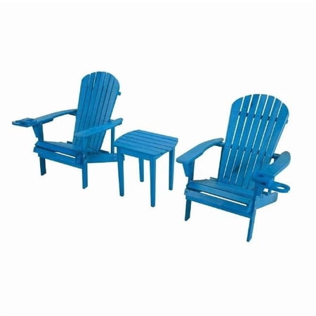 Earth Collection Adirondack Chair with Phone & Cup Holder, Sky Blue