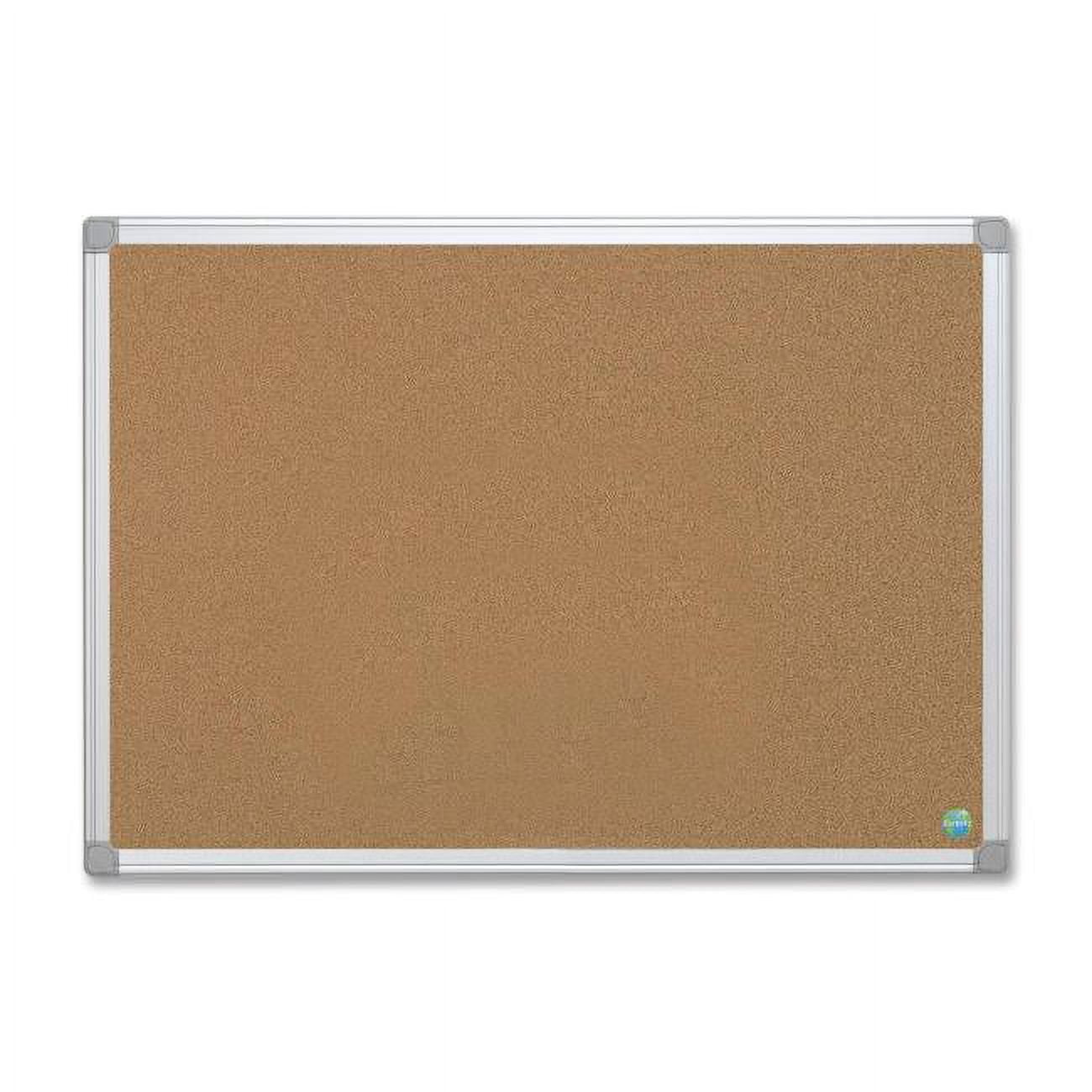 Earth Cork Bulletin Board, 24 x 36 in., Aluminum Frame