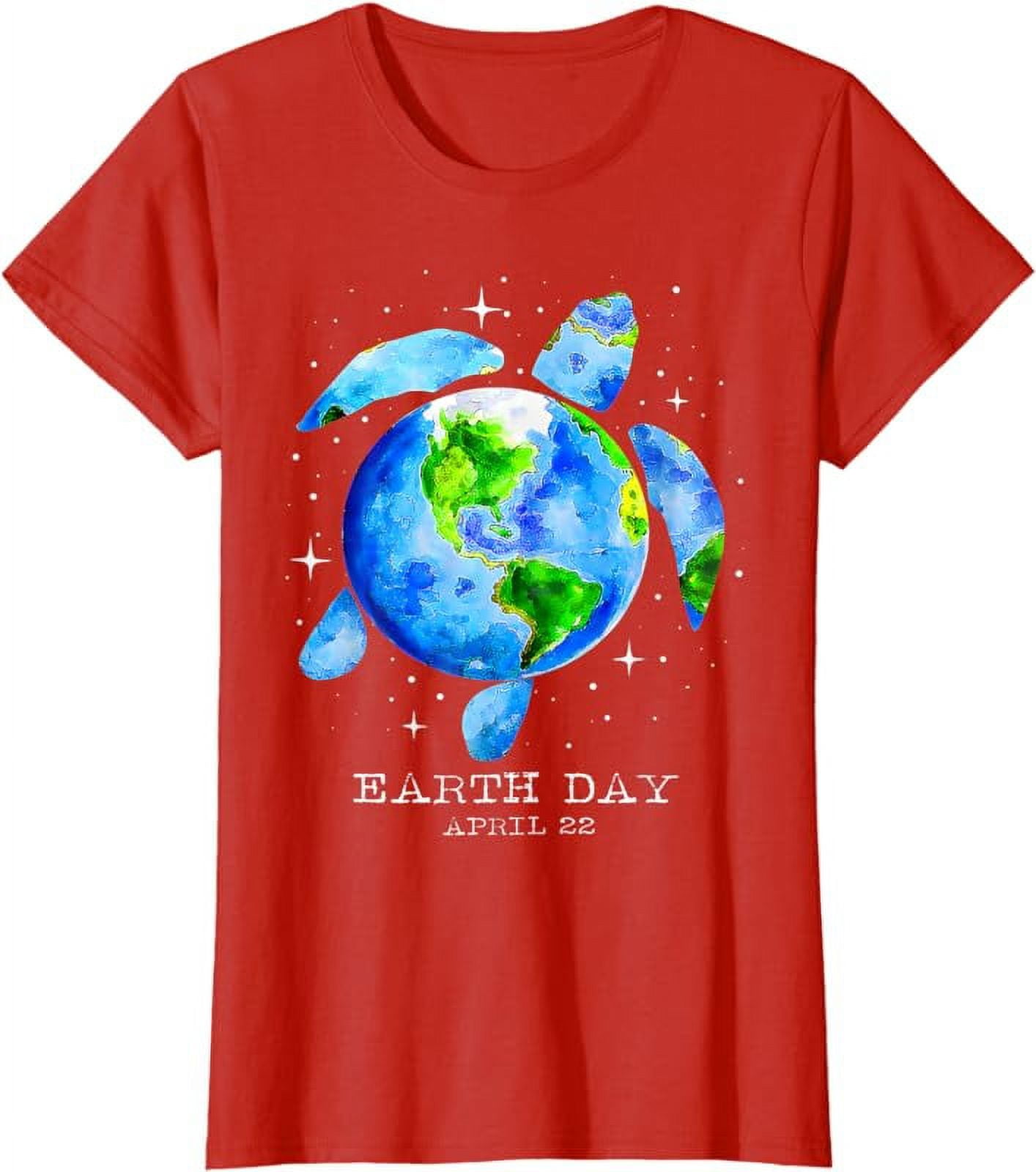 Earth Day 2024 Restore Earth Sea Turtle Art Save The Planet T Shirt