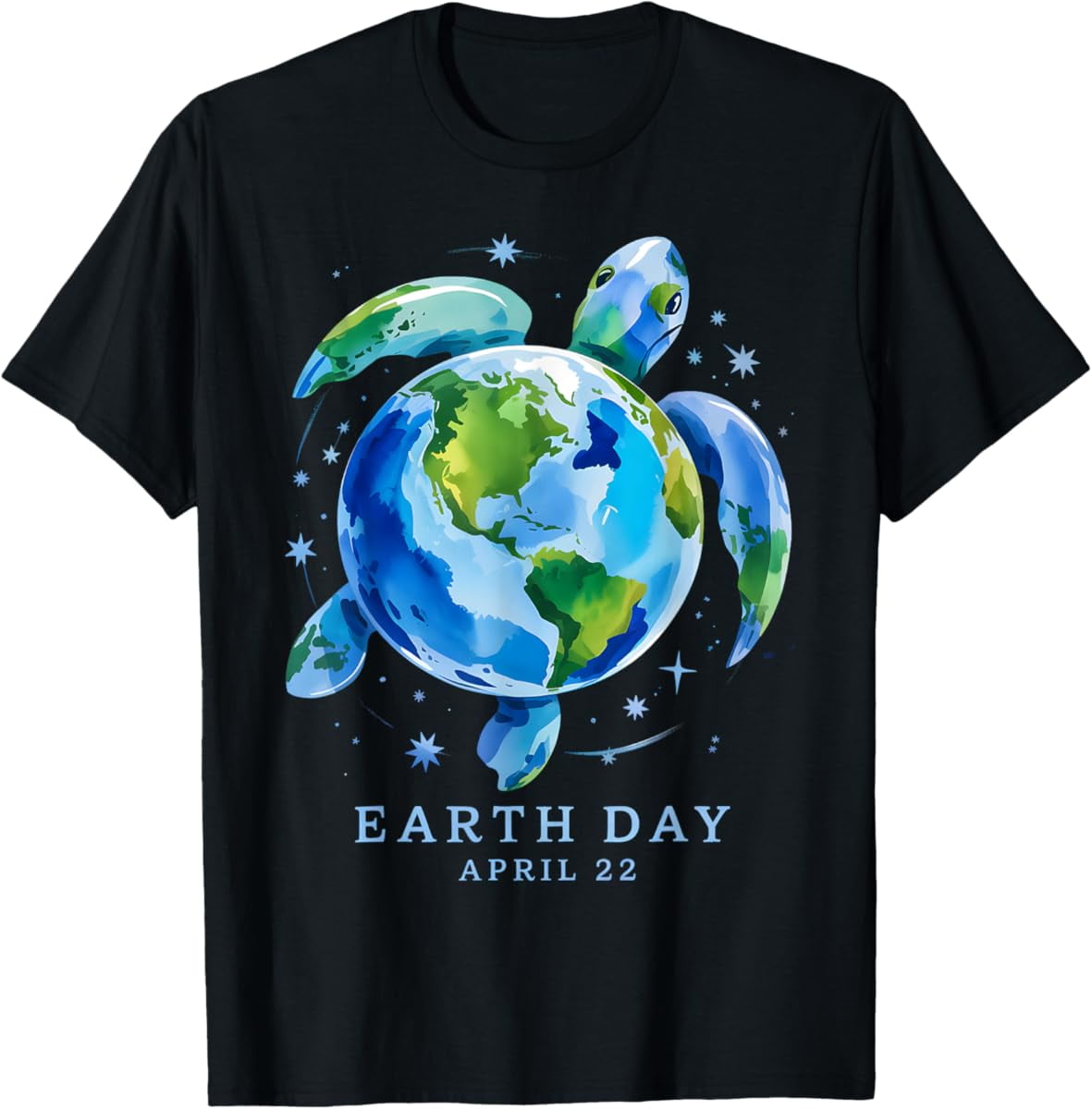Earth Day 2025 Restore Earth Sea Turtle Art Save The Planet Unisex T ...