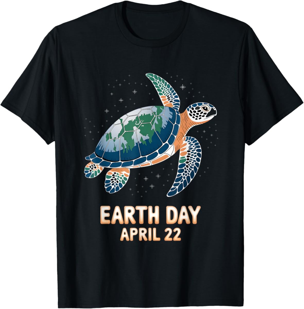 Earth Day 2025 Restore Earth Sea Turtle Art Save the Planet T-Shirt ...
